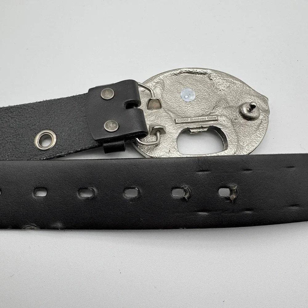Pittsburgh Steelers Belt Mens 36‎ NFL Leather Logo Bottle Opener Tailgater NCAA